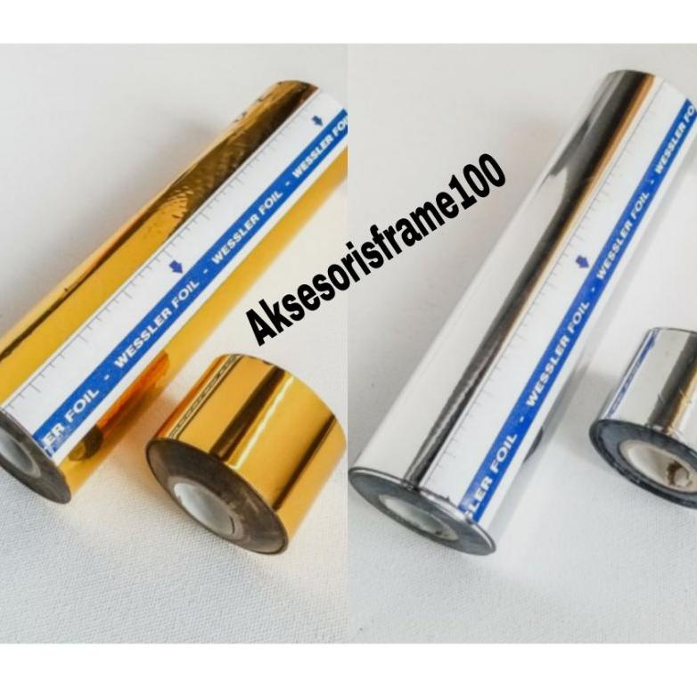 (10 meter) prada foil / prada / plastik foil / pewarna kaligrafi / plastik prada (emas & silver)