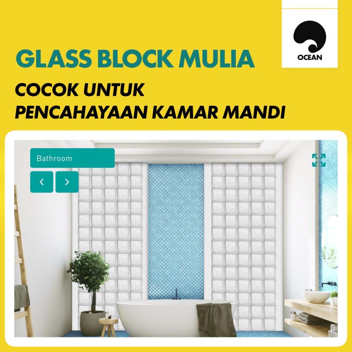 GLASS BLOCK DINDING MULIA / GLASS BLOK KACA RUMAH | BATIK - 1 dus (6buah)