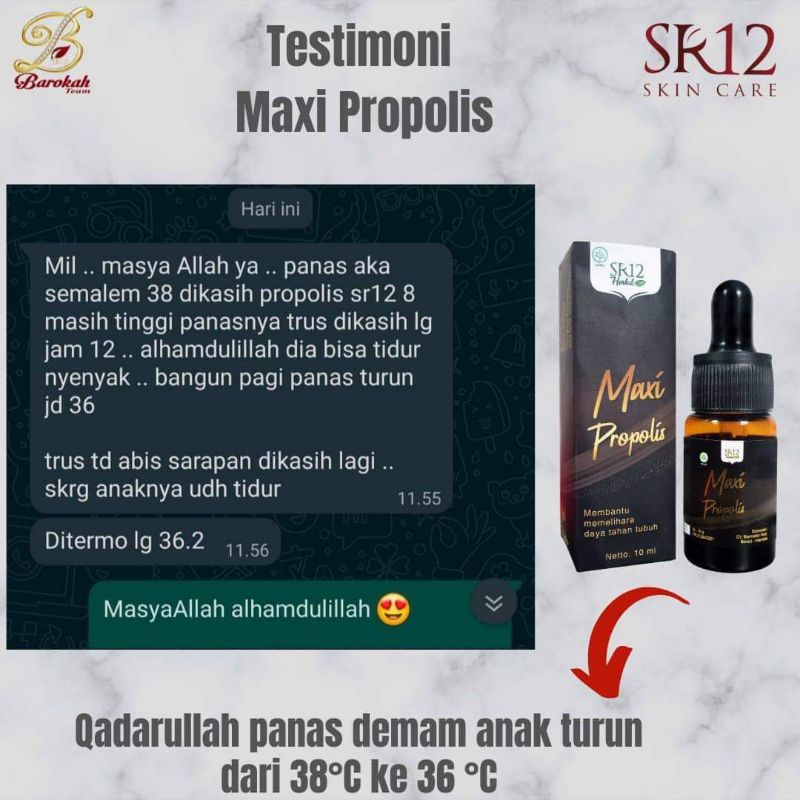 Maxi Propolis SR12 Herbal Skincare BPOM ANTI BAKTERI-ANTI OKSIDAN-ANTI KANKER MENJAGA KESEHATAN JANTUNG HATI - ANTI VIRUS