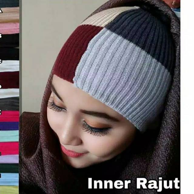 Ciput Inner Iner Rajut 4 Warna Dalaman Jilbab