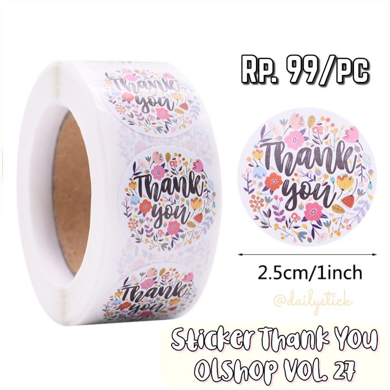 

Sticker Thank You Olshop Vol. 27