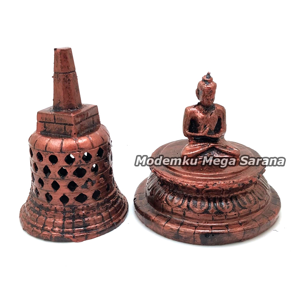 Miniatur Stupa Candi Borobudur Fiberglass 11x8x8 cm
