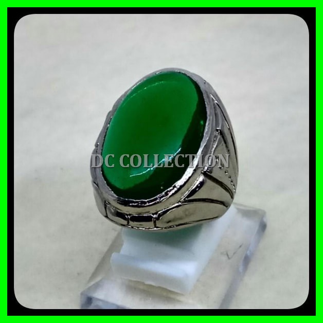 CINCIN BATU AKIK PERMATA ZAMRUD BIRON BIG SIZE HIJAU MEMPESONA PALING MURAH 
