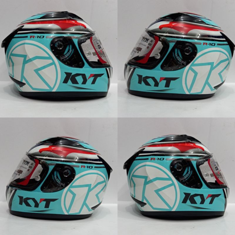 KYT HELM R10 MOTIF AQUAMARINE