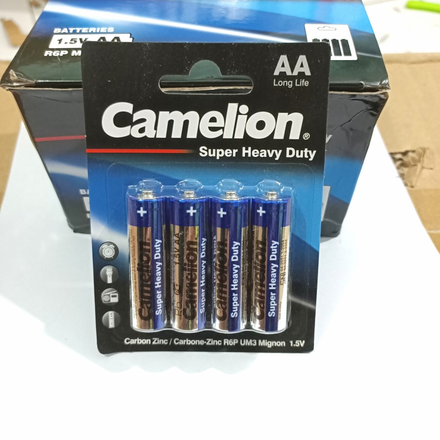 Batere camelion AA/A2 isi 4 original batre jam dinding Batre mainan batere camelion biru original isi 4 biji