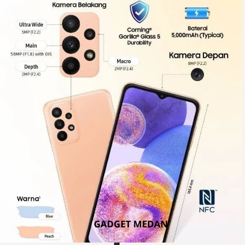 HP Samsung Galaxy A23 6/128 Garansi Resmi-1