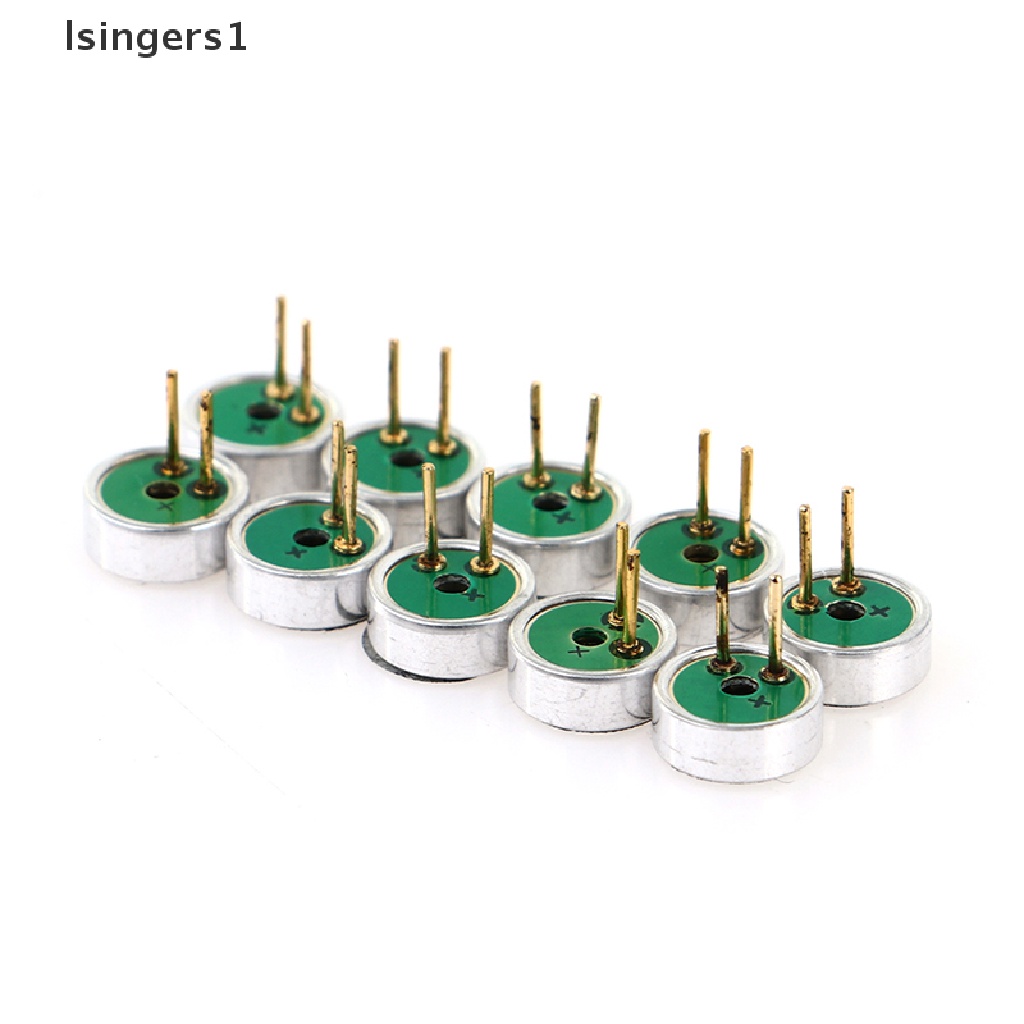 (lsingers1) 10pcs Mikrofon Kondensor Elektrik Ukuran 6x2.2mm