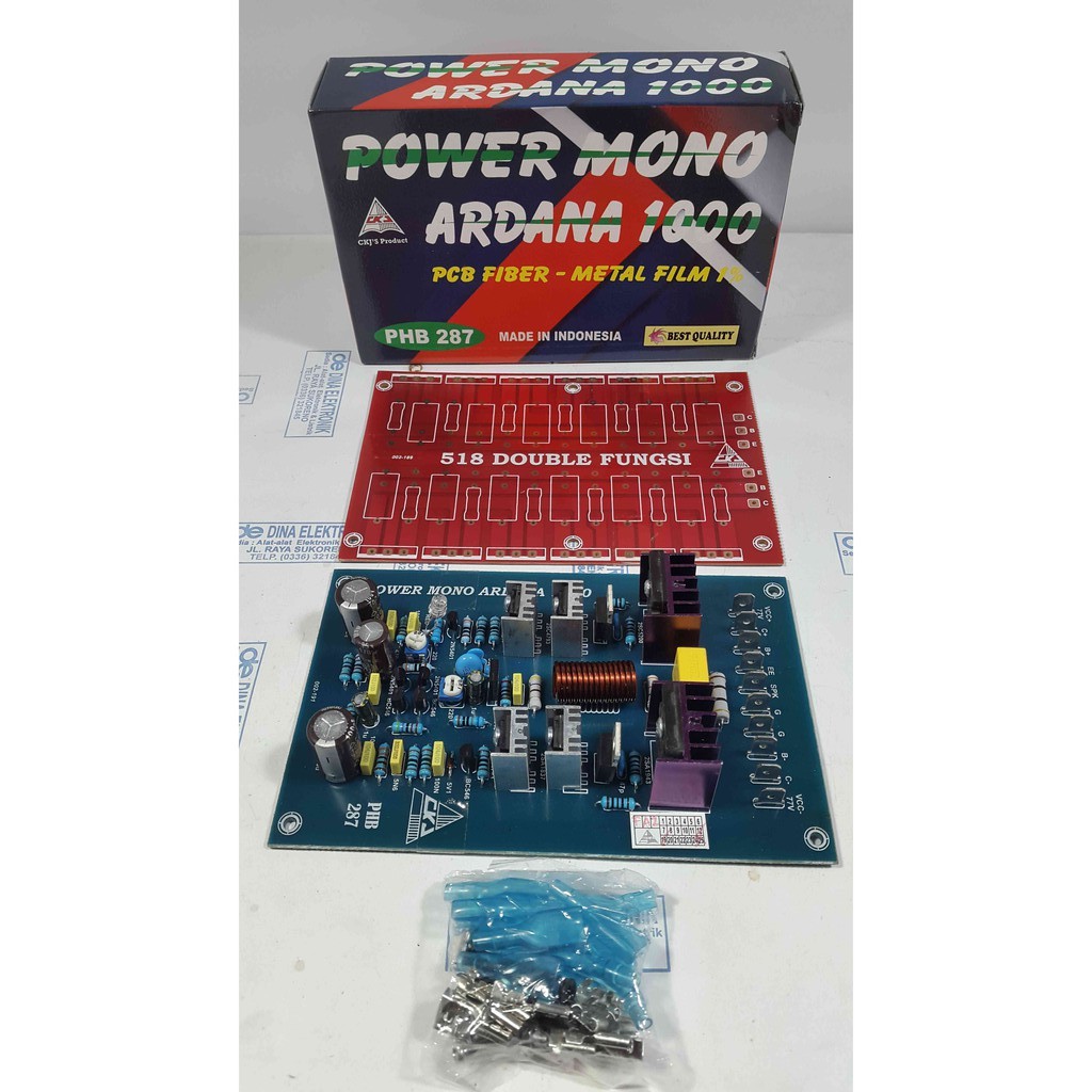 KIT DRIVER POWER AMPLIFIER BOSTRAP MONO ARDANA 1000 WATT - PCB FIBER