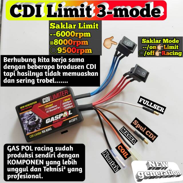 CDI Limit CDI Lost and Limit 3 Mode RX King Racing