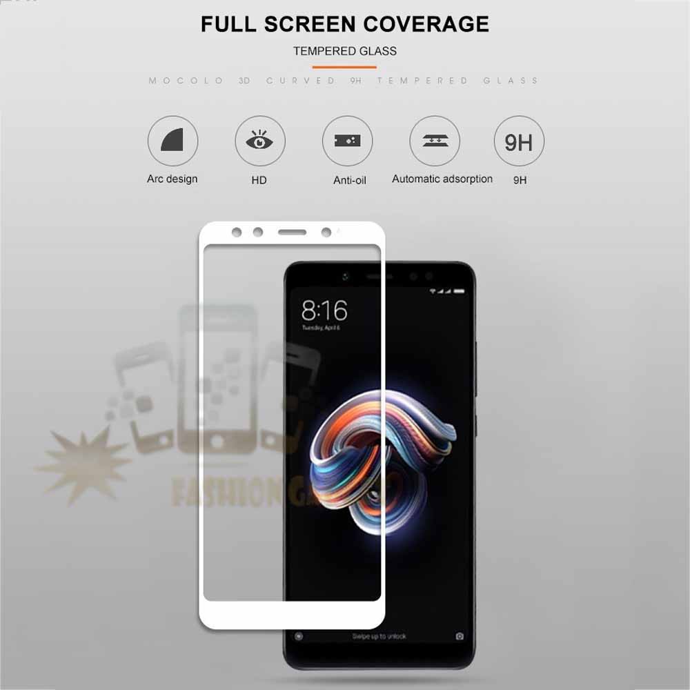 Tempered Glass Xiaomi Mi A2 Full Color Bagian Depan Anti Gores Kaca Screen Protector Pelindung Layar