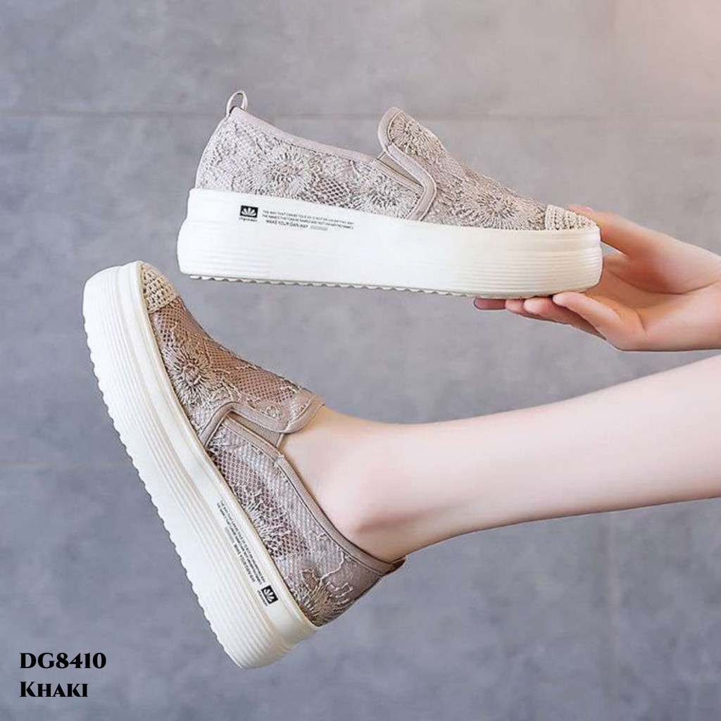 RESTOCK WYN SNEAKERS WEDGES HOLLOW LACE BREATHABLE DG8410