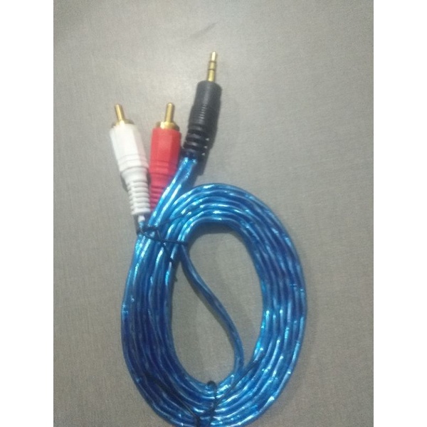 kabel jek Aux 2 x 1 kabel jek hp ke salon aktif / speaker salon