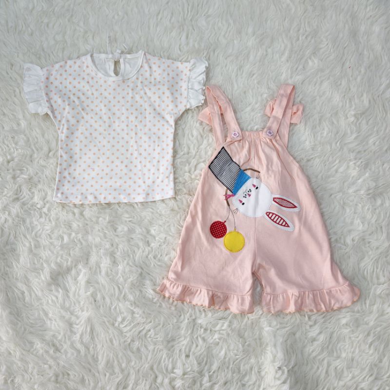 baju bayi perempuan sett OVERALL CELANA baby girl