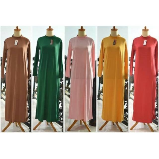 Manset Gamis lengan panjang bahan kaos premium