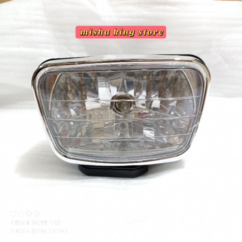 Reflektor lampu oval rx king kaca bening lampu depan rx king mika bening