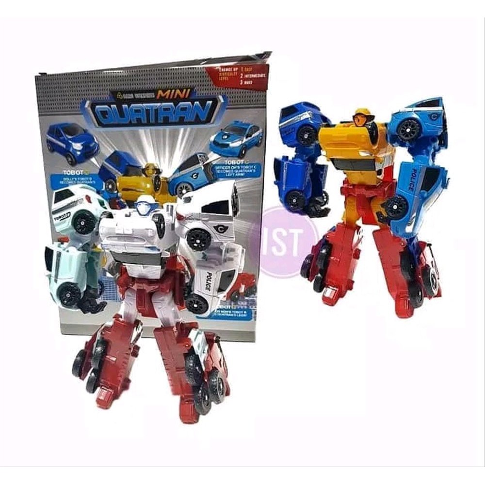  mainan  robot  quatran tobot 4 in 1 transformer Shopee 