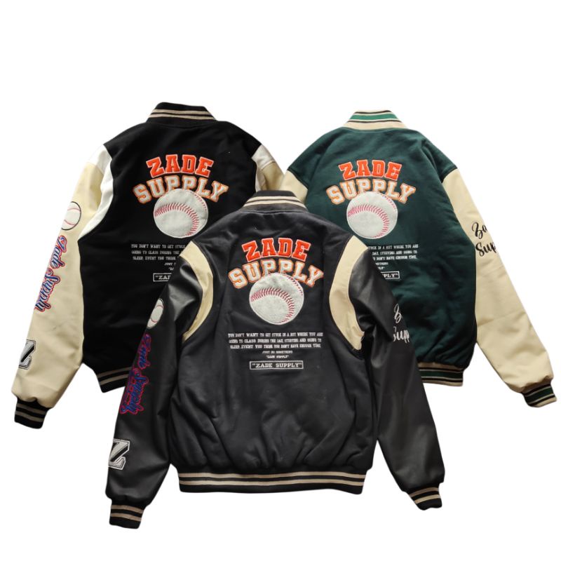 VARSITY JACKET ~ JAKET VARSITY ZADE ORIGINAL ~ JAKET BASBALL VARSITY