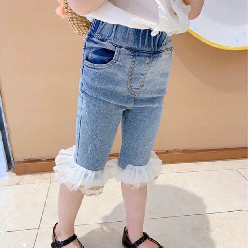  Celana  Panjang  Jeans Anak Perempuan Bahan  Mesh  Untuk Musim 