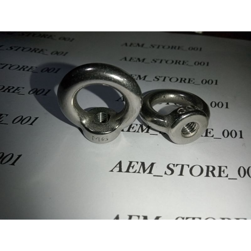 EYE NUT M6-1.0 STAINLESS 304 A2-70