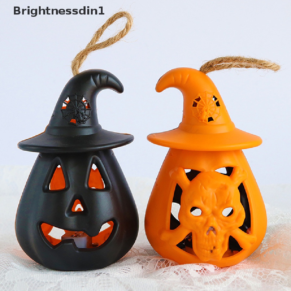 (Brightnessdin1) Lampu Led Bentuk Labu Halloween Untuk Dekorasi Pesta