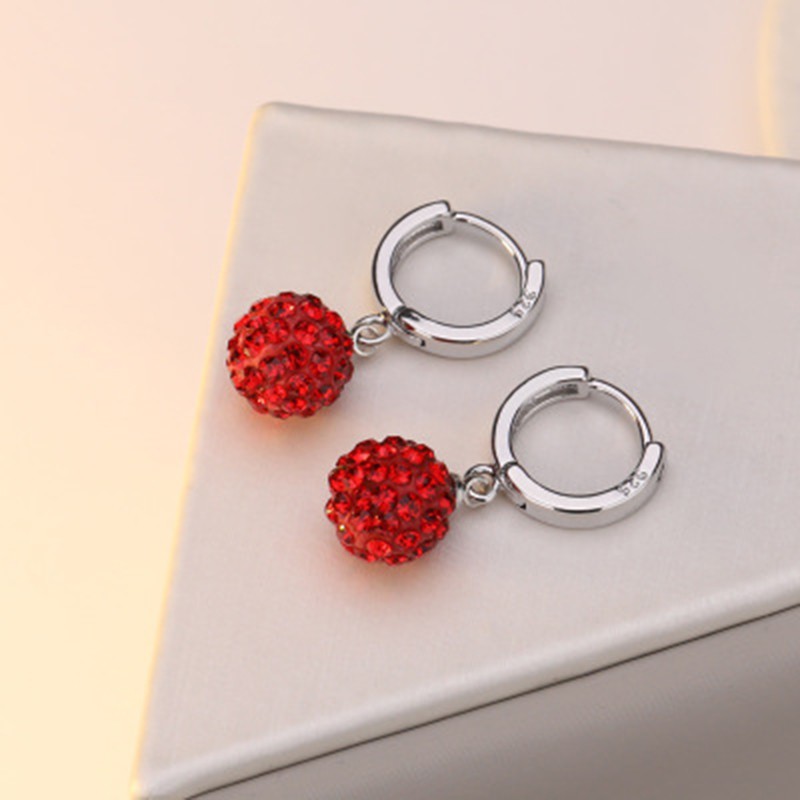 925 anting perak sterling anting-anting wanita dengan perhiasan fashion berlian-J