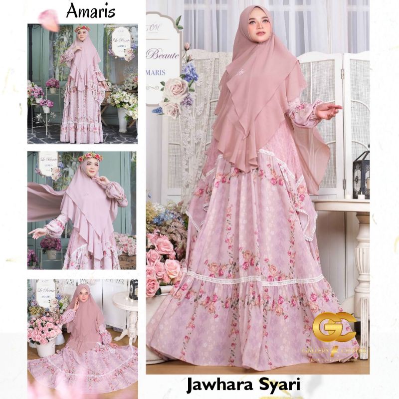 AMARIS LE BEAUTE SERIES Original By Jawhara Syari CM Signature. Gamis set premium mevvah elegan mevv