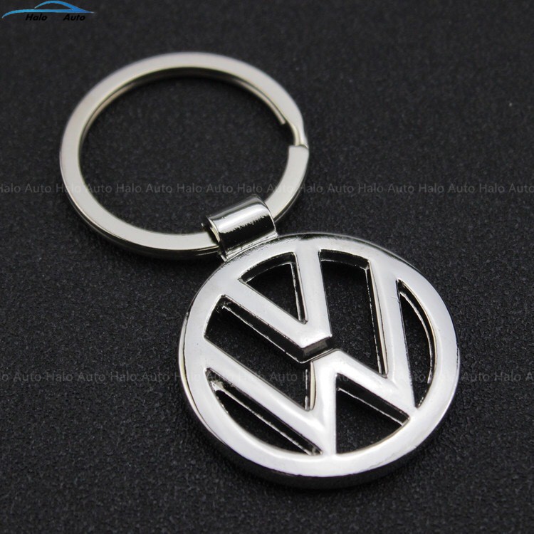 Gantungan Kunci Mobil 3D Logo Volkswagen VW Bahan Stainless Steel