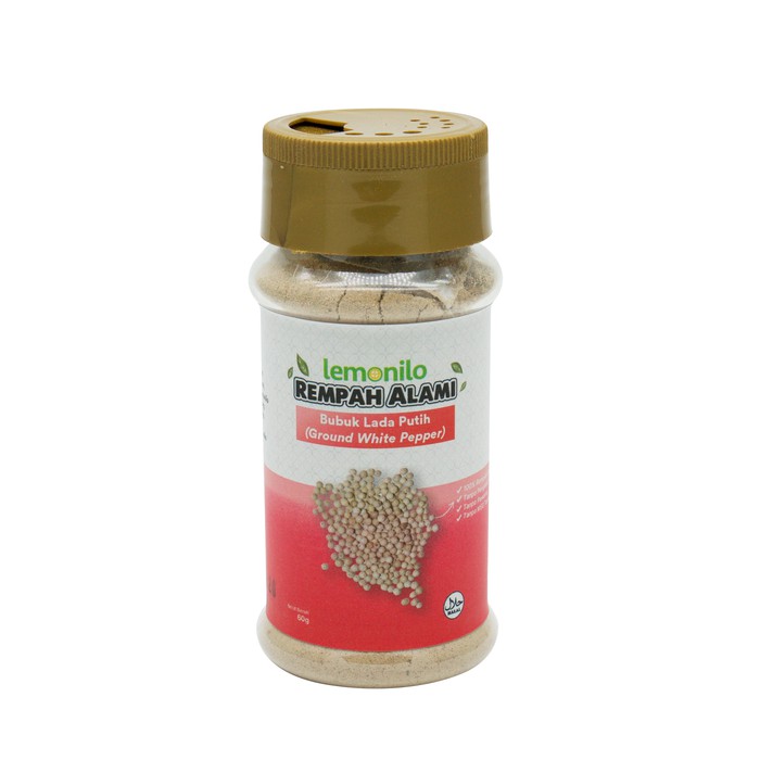 

Lemonilo Rempah Alami Lada Putih Bubuk (Ground White Pepper) 60 gr