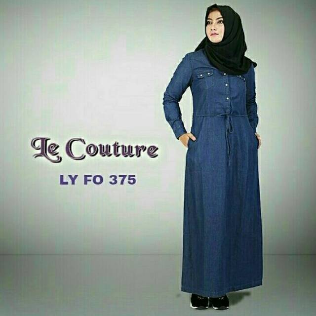 Gamis Soft Jeans ori / denim Le Couture