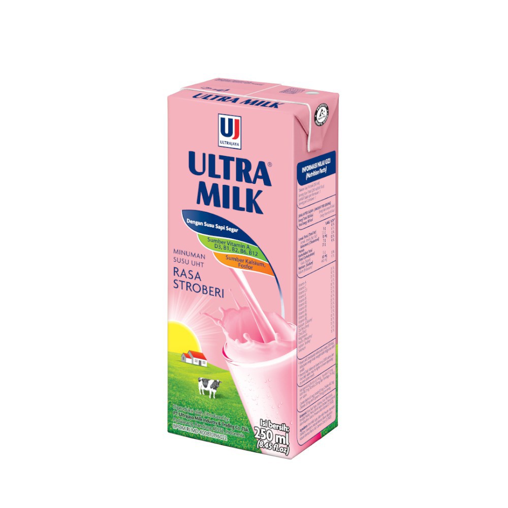 

Ultra Milk Rasa Stroberi 250 ml