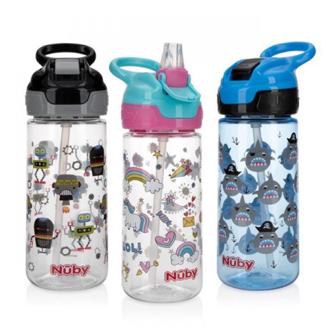 Nuby Tritan Flip It 532ml - Botol Minum Anak Tritan (Tersedia varian karakter)