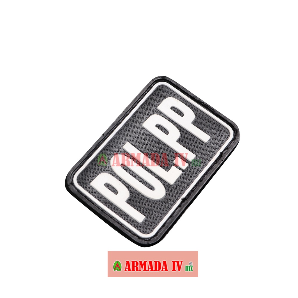 Patch Rubber Velcro Tulisan Pol PP