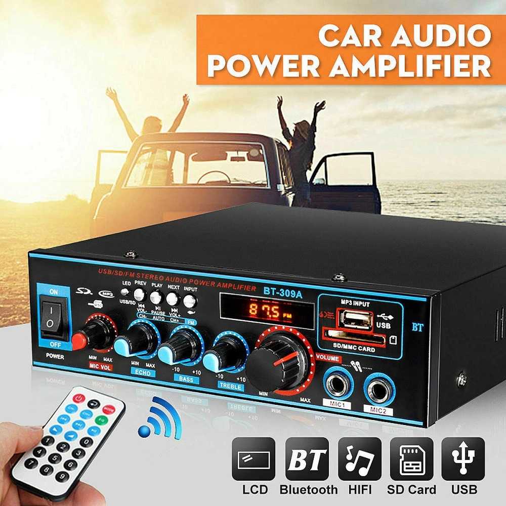 VCACA Car Audio power Amplifier Bluetooth 5.0 Stereo 2 Channel 800W BT-309A