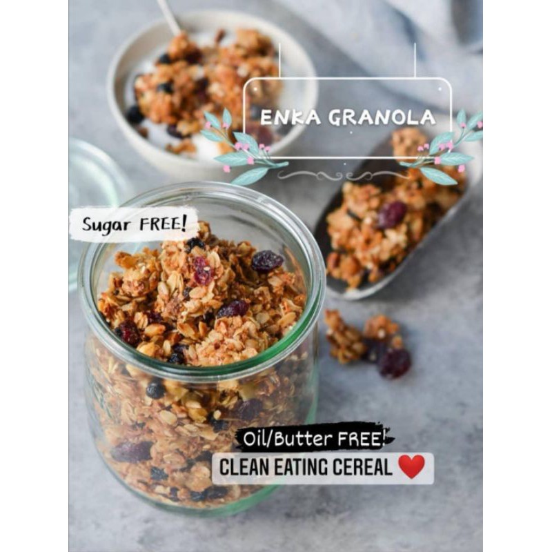 

Sugar FREE Granola Diet rendah kalori/Sereal/Cereal Sehat Tanpa Gula/Makanan Diet Sehat Diabetes