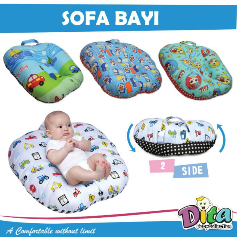 (2IN1 BISA DIPAKAI BOLAK BALIK ) SOFA BAYI DITA / baby launger  Sofa Bayi Premium sofa santai Bayi Bolak Balik Kasur Bayi , Sofa Bayi , Tempat tidur bayi praktis Baby Lounger SOFA BAYI BELT BANTAL BELT SOFA SANTAI BAYI SOFA BAYI SOFA UNTUK BABY