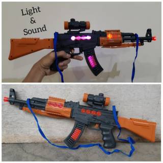  Mainan  Senapan Ak 47 Light Sound Tembak Tembakan AK 47 