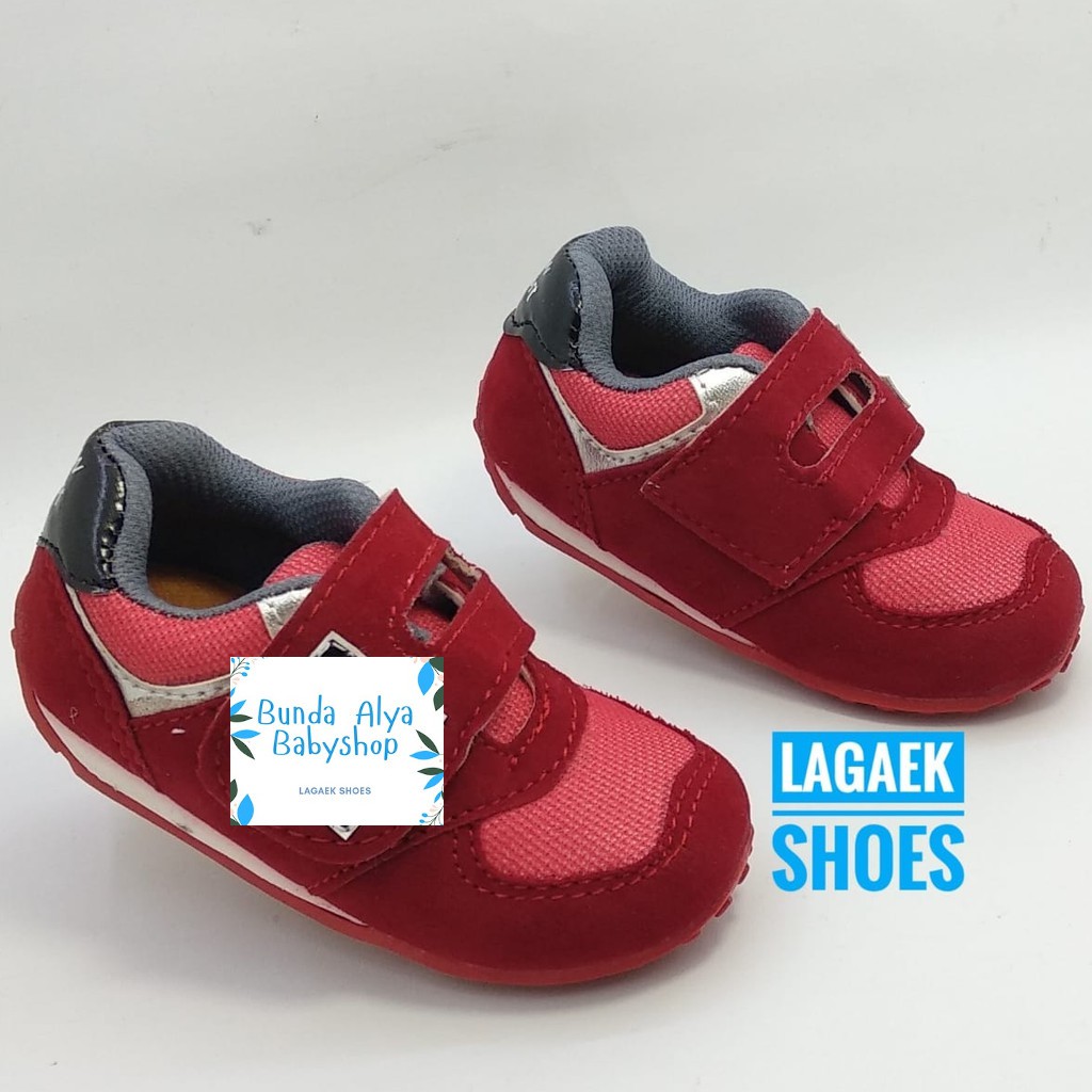 Sepatu Anak Laki Usia 2 3 Tahun Size 29 Sport MERAH - Sepatu Anak Sneakers Cowok Alas Karet Anti Licin