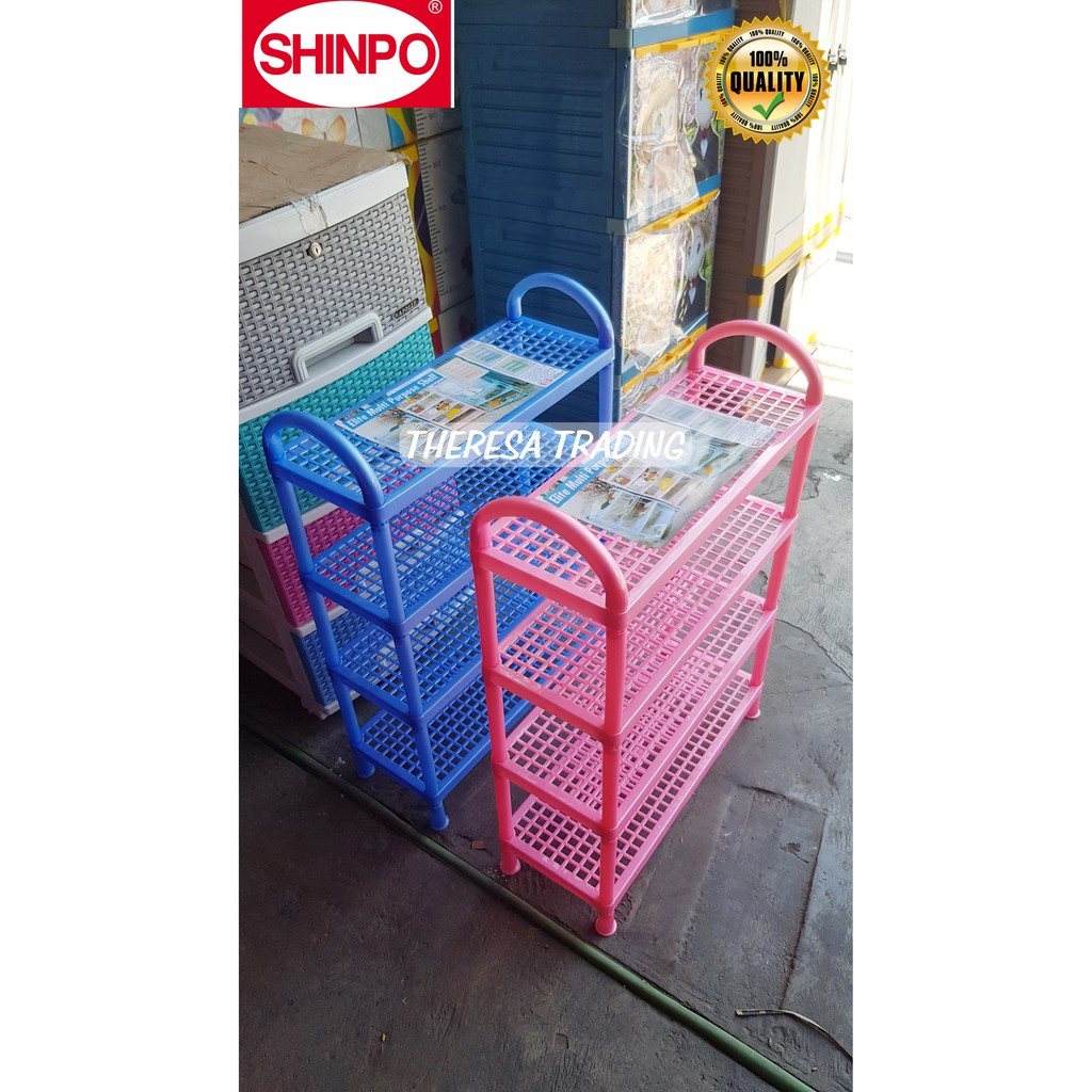 Rak Sepatu Susun 4 Shinpo 829 Shoe Rack Multi Purpose Rack Datar Shopee Indonesia