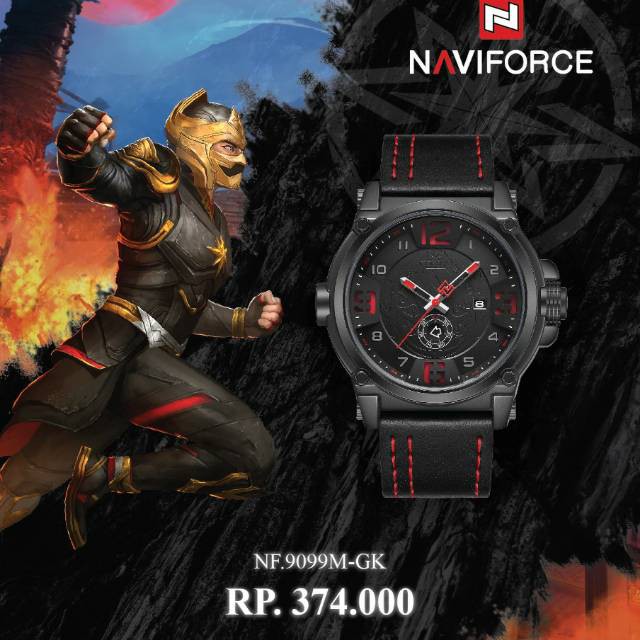 IDY - Jam NAVIFORCE NF-9099M-GK 100%Original