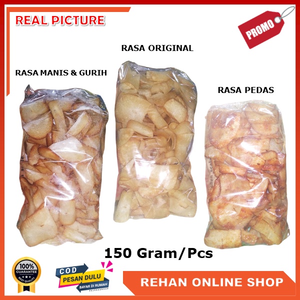 

KERIPIK SINGKONG ORIGINAL HOMEMADE ENAK RENYAH & GURIH 150 GR