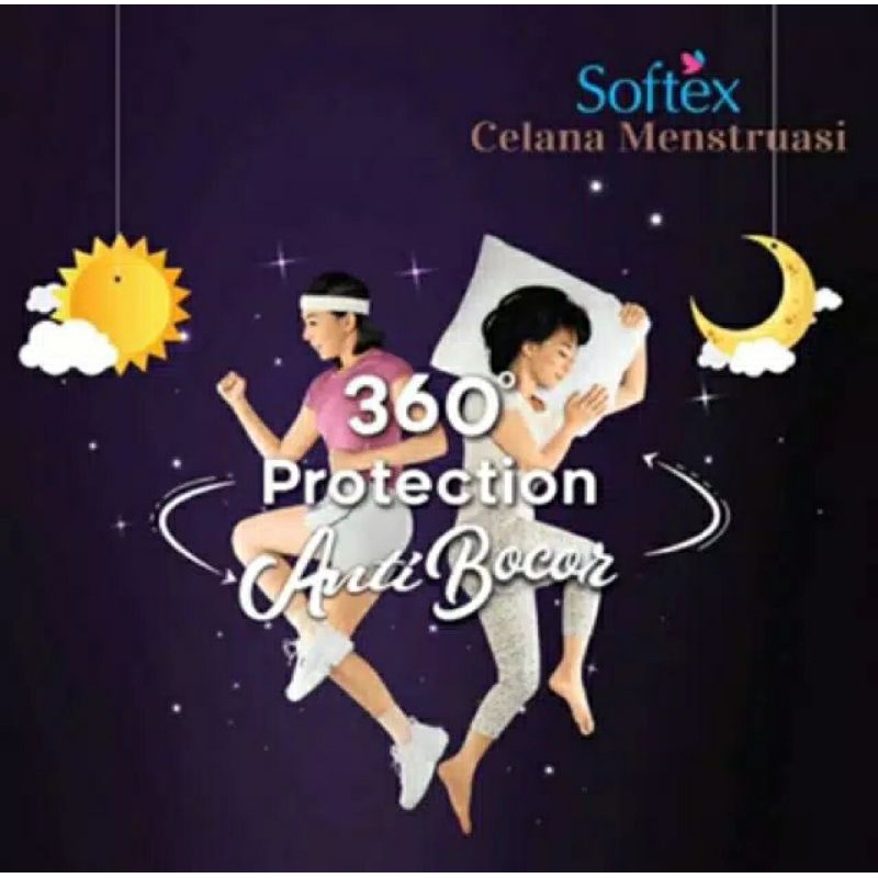 Softex Celana Menstrusi/haid  All size untuk Haid deras hari 1-3/ travelling jauh &amp; aktifitas sibuk