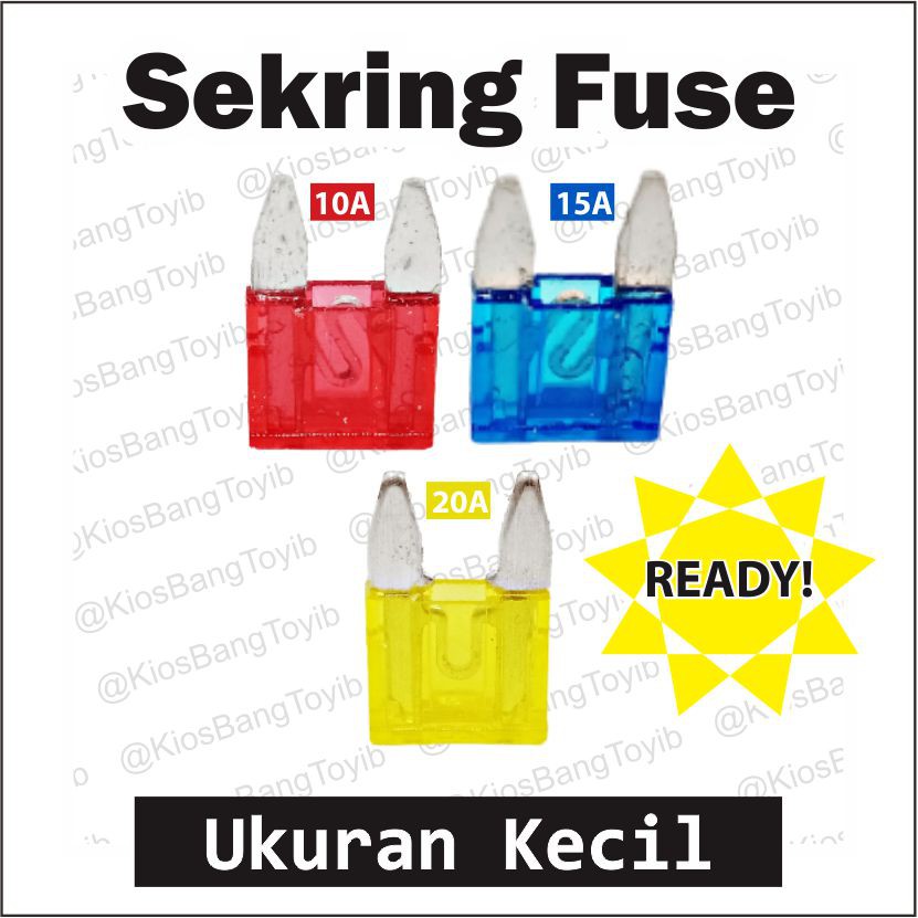 Sekring Tancap/Fuse Tancap Motor Mobil Besar Kecil 5A 7,5A 10A 15A 20A  Serbaguna