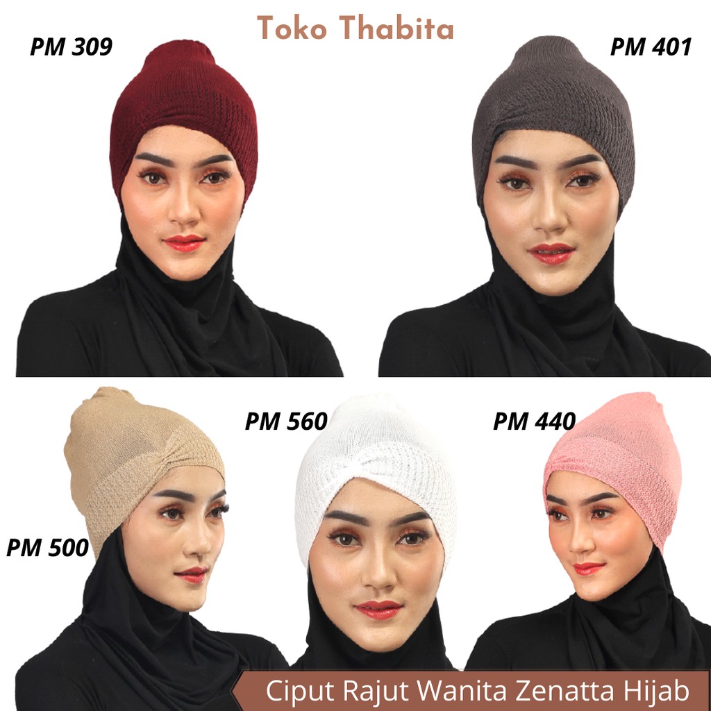 Ciput Rajut Anti Pusing Anti Budeg Polos Inner Jilbab Dalaman Kerudung