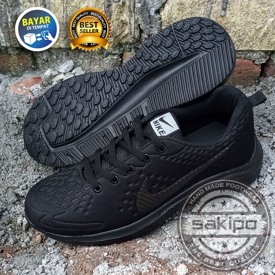 PROMO ANAK SEKOLAH !! SEPATU SEKOLAH HITAM POLOS SD SMP SMA SMK KULIAH / SEPATU KERJA JOGGING HITAM PRIA WANITA / SEPATU SENAM AEROBIK HITAM / SAKIPO