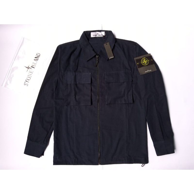 Jaket Semi Parka Stone Island Pocket Zip Overshirt /Casual