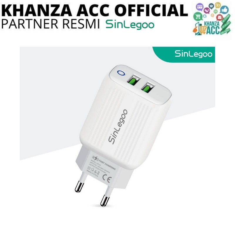 KHANZAACC SINLEGOO CR-02 Wall Charger 2.0A 2 Port USB