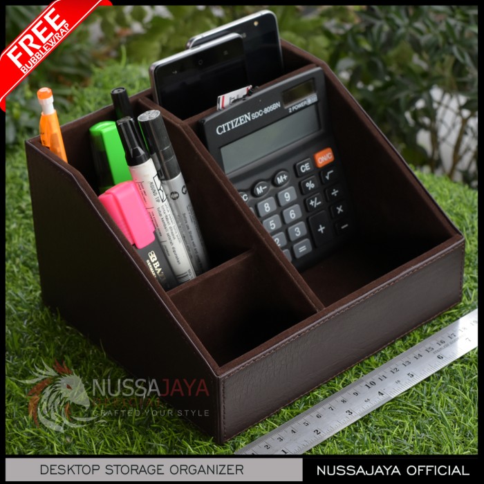 

Pen Holder Tempat Pensil & Alat Tulis Kantor - Desktop Stationery - Cokelat