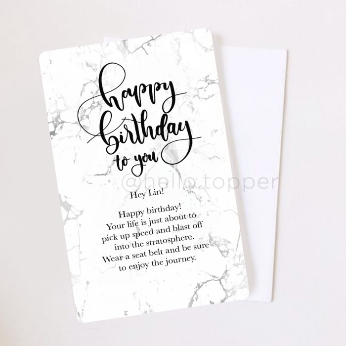 

Custom Acrylic Kartu Ulang Tahun Anniversary Graduation Marble Keren