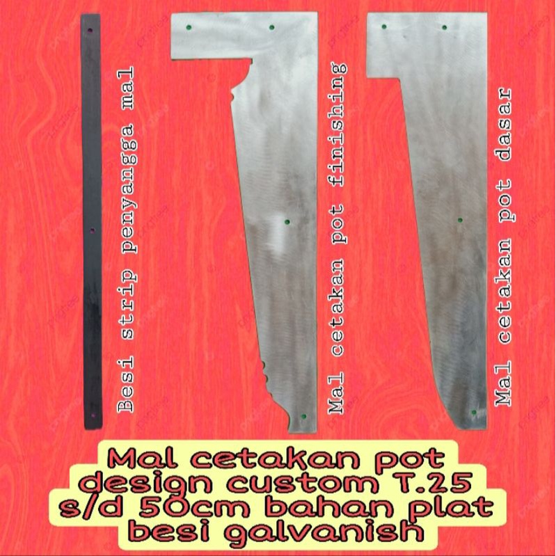 Mal cetakan pot bunga memdium & large