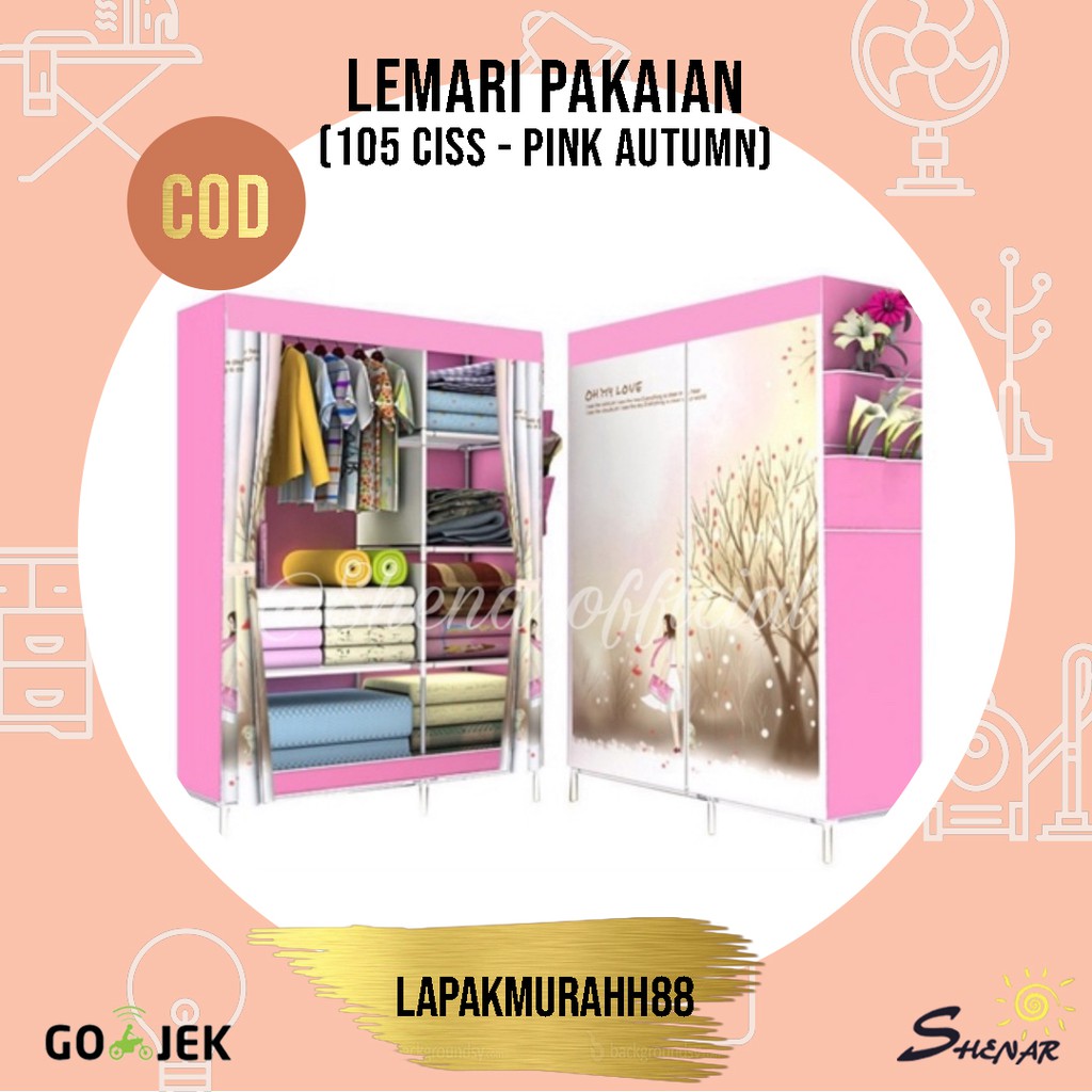 LEMARI PAKAIAN / LEMARI BAJU / RAK BAJU / LEMARI SERBAGUNA PORTABLE 105 CISS, LAPAKMURAHH88